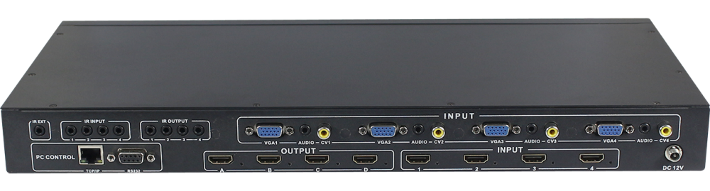 HDMI матрица- видео стена 4x4 с мгновенным переключением HDCVT HDC44F