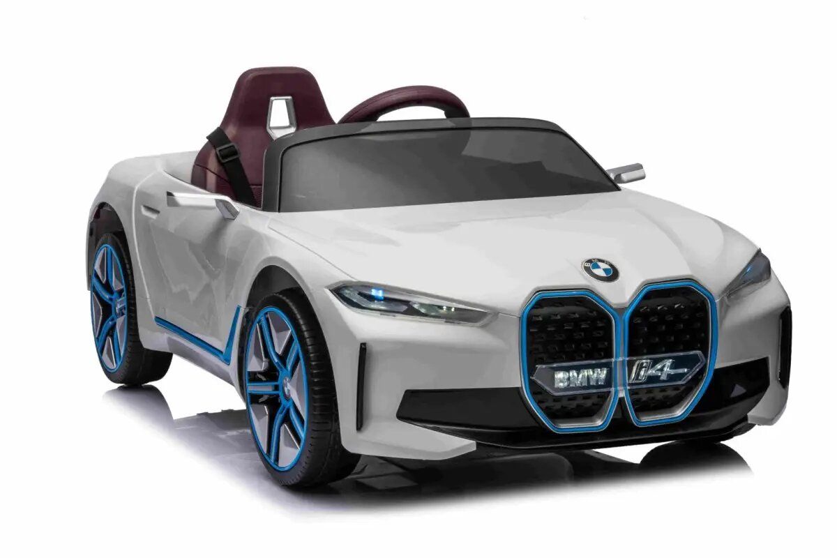 Детский электромобиль BMW I4 (полный привод, 12V) - JE1009-WHITE