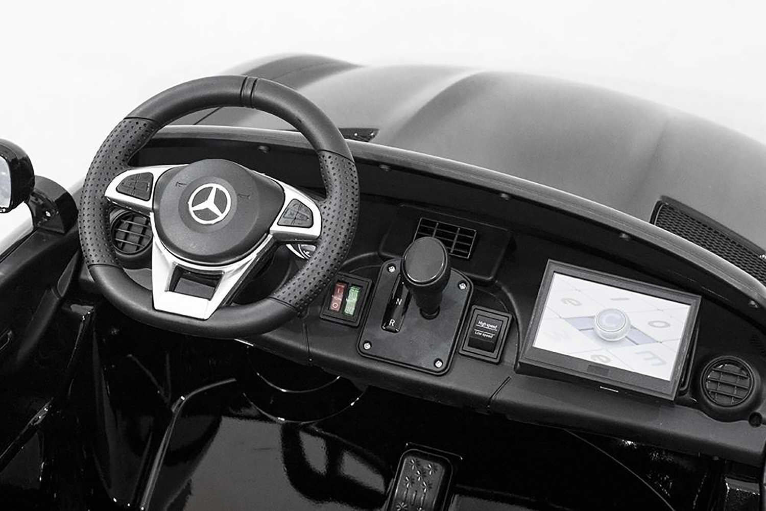 Электромобиль Mercedes-Benz GT R (черный матовый, 4WD, 12V, MP4) - HL289-MATTE-BLACK-MP4