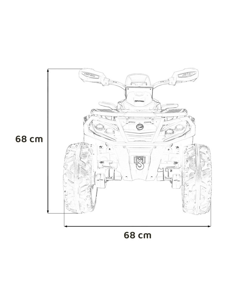 Детский квадроцикл двухместный BRP Can-Am Outlander (24V, полный привод, хаки) - DK-CA005-KHAKI