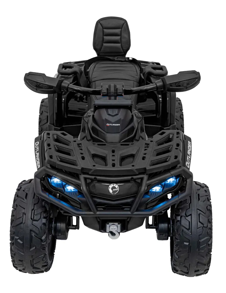 Детский квадроцикл двухместный BRP Can-Am Outlander (24V, полный привод, черный) - DK-CA005-BLACK