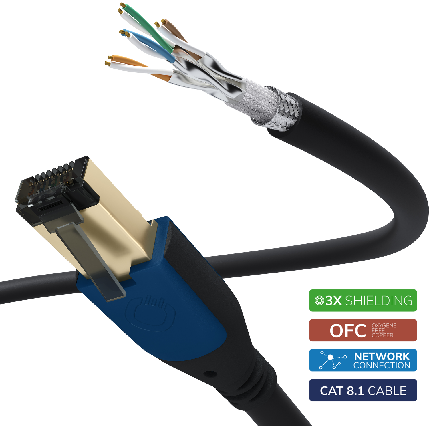 Oehlbach PERFORMANCE Giga Stream Cat 8.1 5,0m Ethernet кабель D1C19355