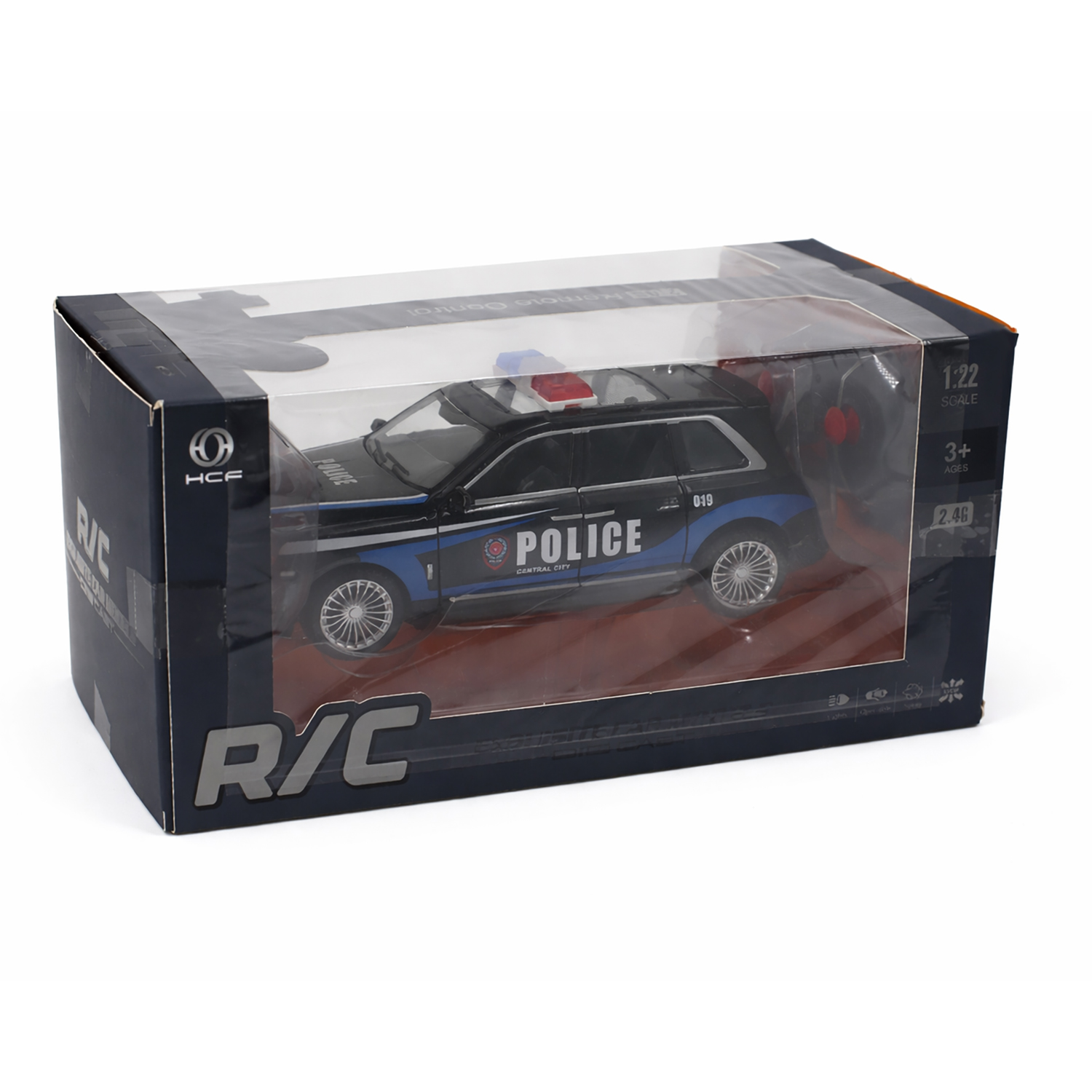 Радиоуправляемая металлическая полицейская машина Rolls-Royce Cullinan 1:22 - HCL-3606-BLACK