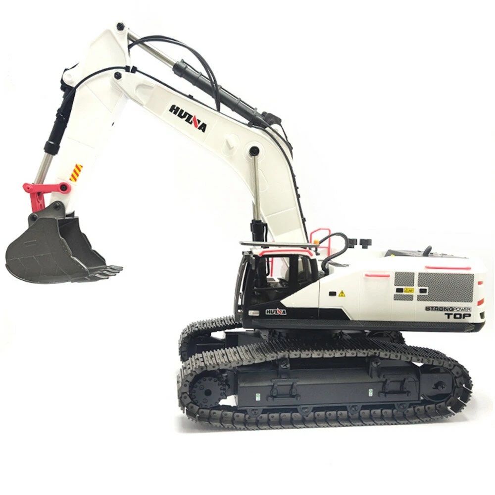 Радиоуправляемый экскаватор белый HUI NA TOYS масштаб 1:14 2.4G - HN1594-WHITE