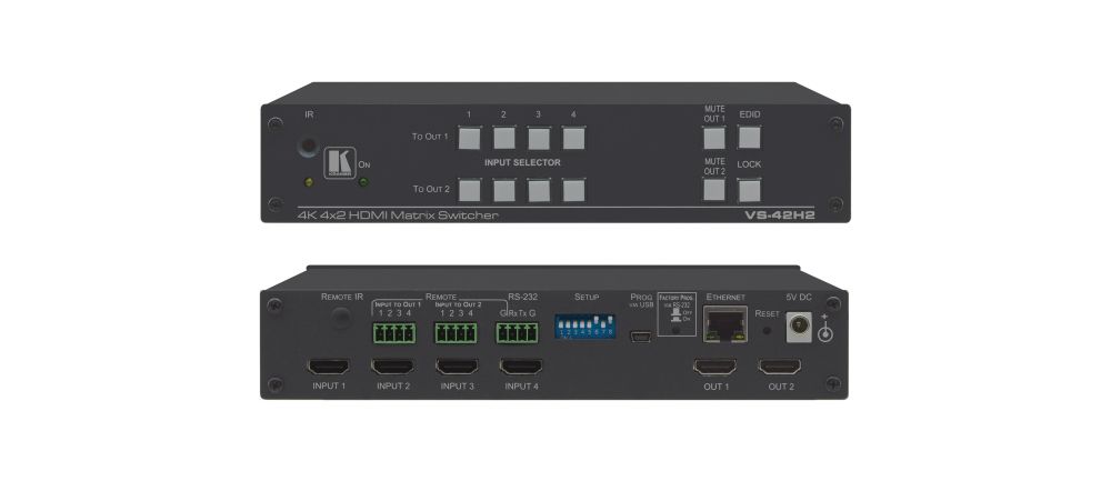 Kramer VS-42H2 Матричный коммутатор 4х2 HDMI 4К@60 Гц