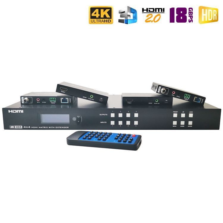 HDMI 2.0 матрица 4x4 с удлинением по UTP Dr.HD MA 446 EX90