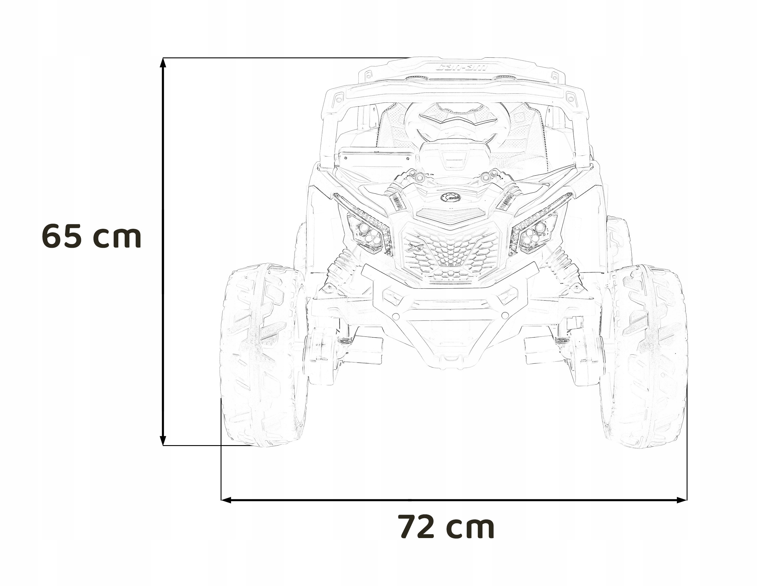 Детский электромобиль Багги Can-Am Maverick (24V, полный привод, белый) - DK-CA003-WHITE