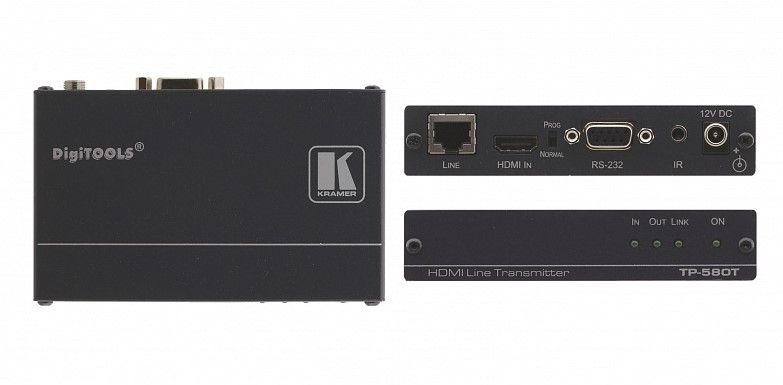 Передатчик HDMI, RS-232 и ИК по витой паре HDBaseT до 70 м поддержка 4К KRAMER TP-580T