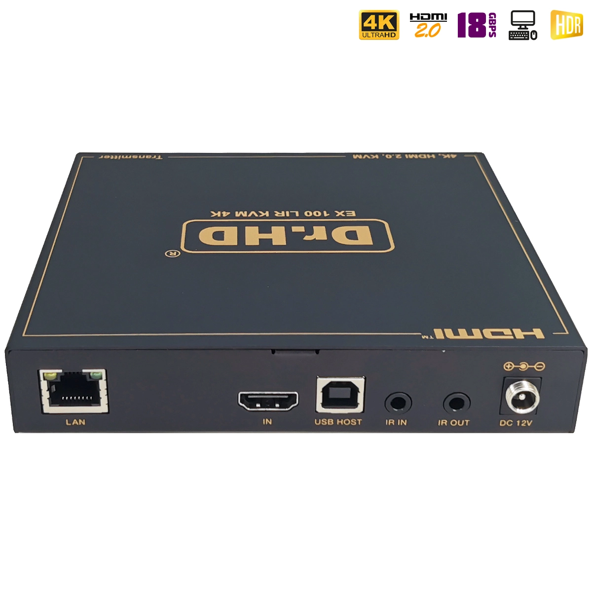 HDMI удлинитель по витой паре и IP / Dr.HD EX 100 LIR KVM 4K