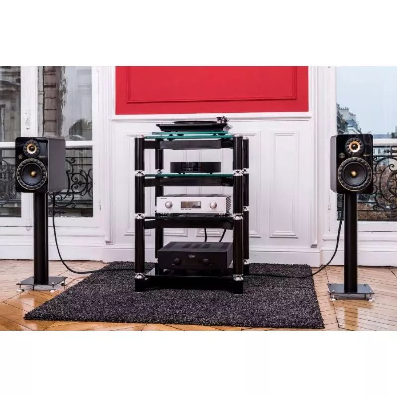 NorStone Como Base Black Leather полка под Hi-Fi аппаратуру