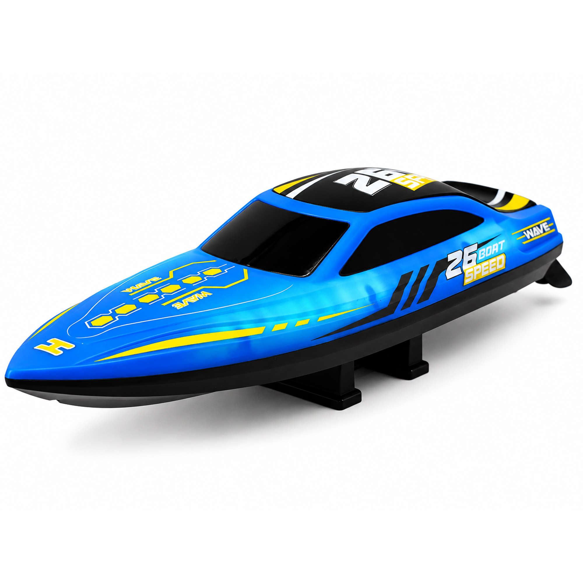 Радиоуправляемый катер NeptuBlade (25 км/ч, 32 см, 30 мин, 7 видов подсветки) - HJ826B-BLUE