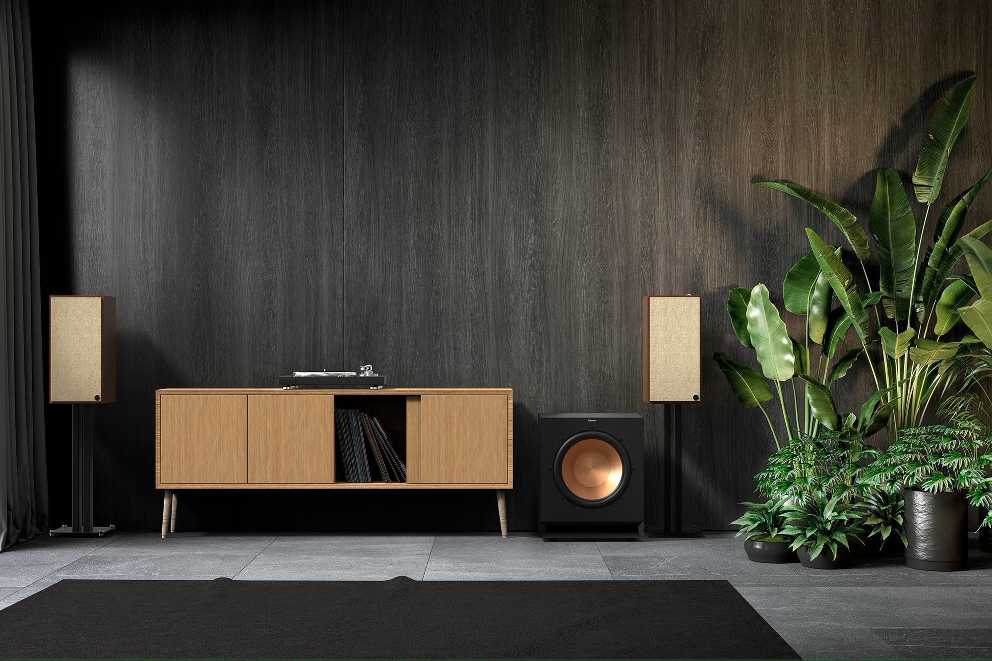 Выгодная цена на Klipsch The Nines Walnut - полочная активная акустическая  система доставка по России