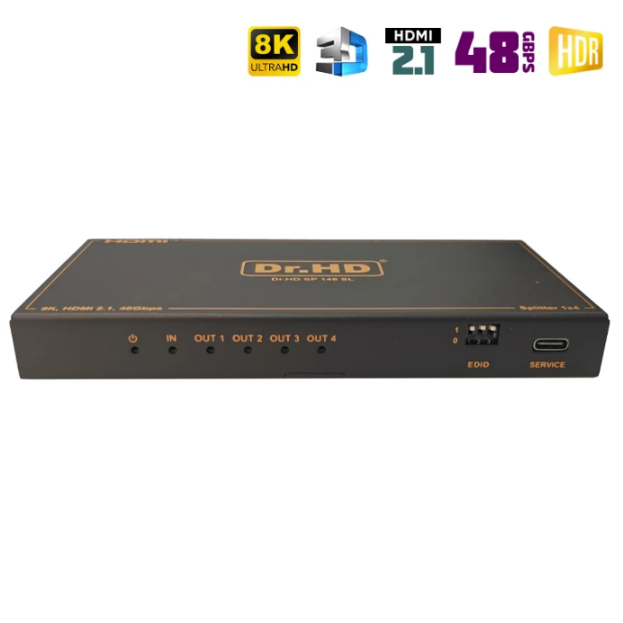 HDMI разветвитель на 4 / Dr.HD SP 148 SL / 8K / HDMI 2.1
