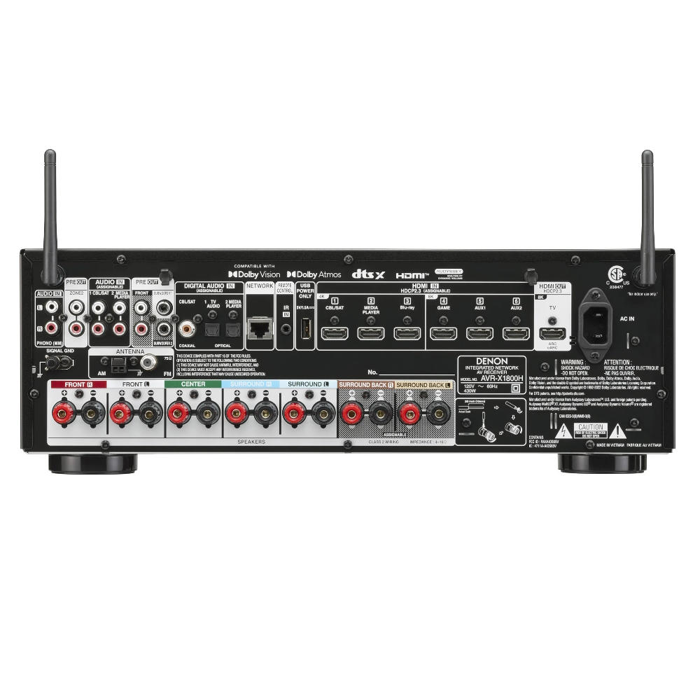 Канальный AV-усилитель Denon AVR-X1800H Black
