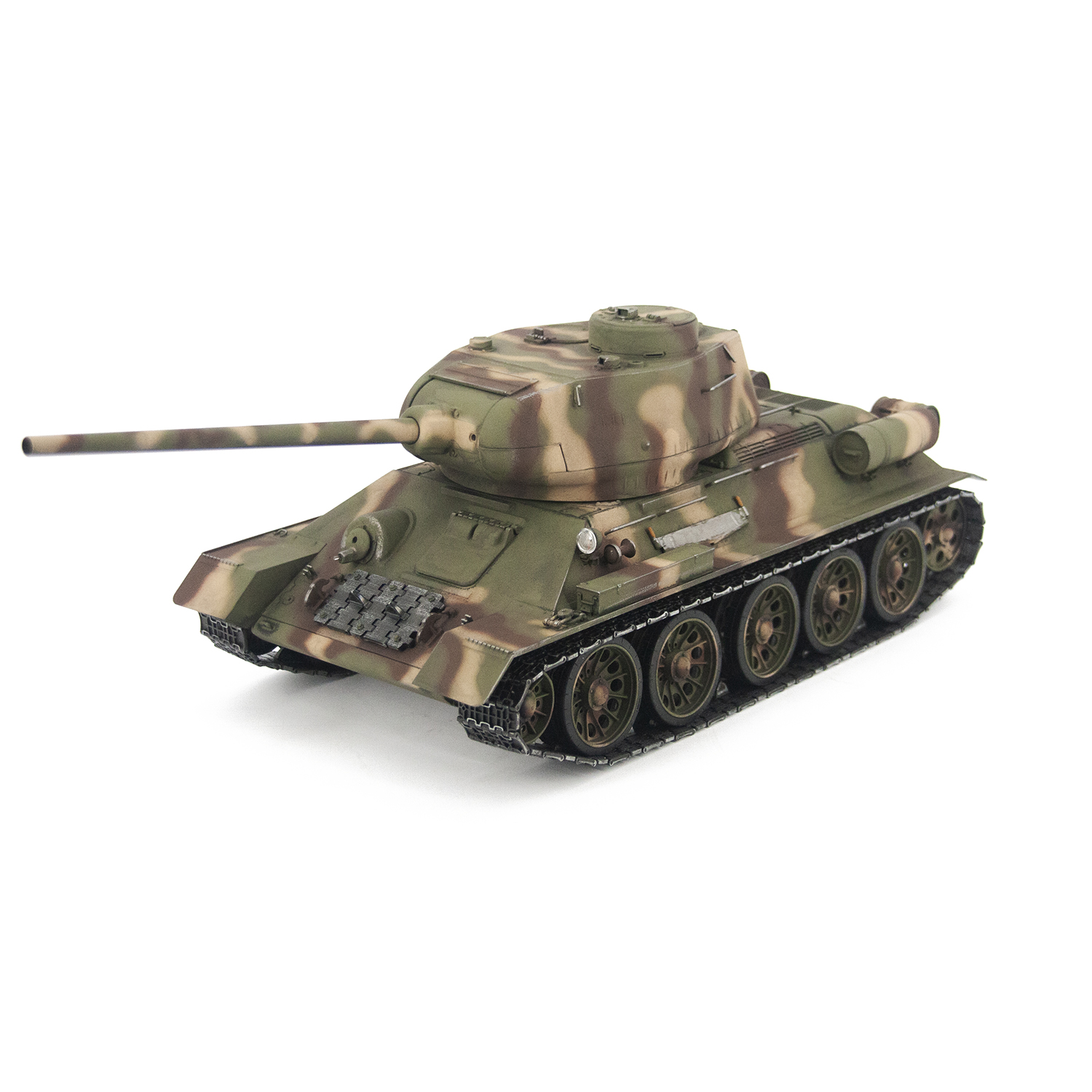Радиоуправляемый танк Taigen Т-34/85 СССР 1:16 (лесной камуфляж, звук, дым V3) - AS3909-B-CAMO