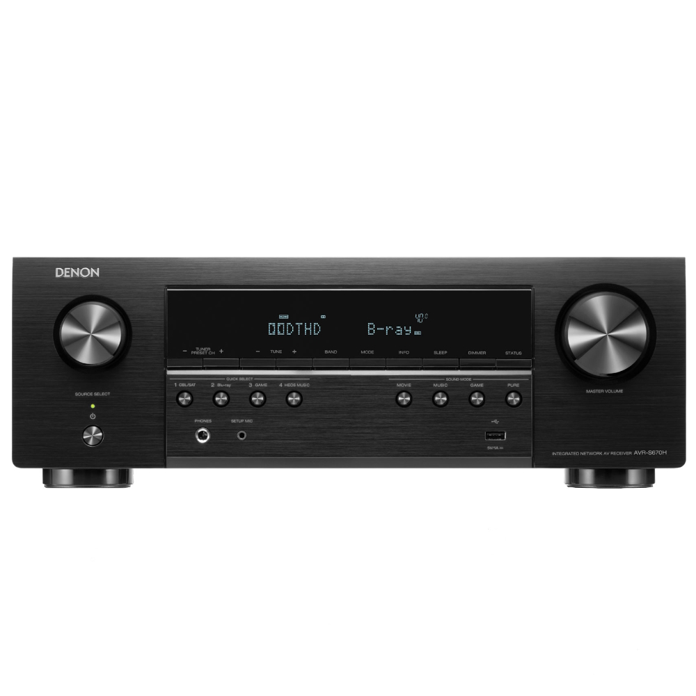 Канальный AV-усилитель Denon AVR-S670H Black