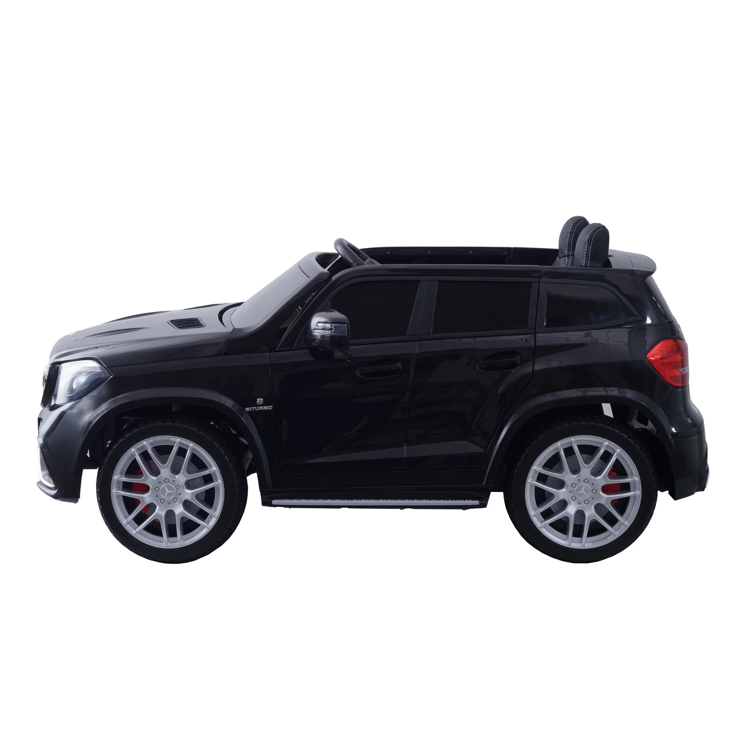 Электромобиль Mercedes Benz GLS63 (черный лак, 4WD, 12V) - HL228