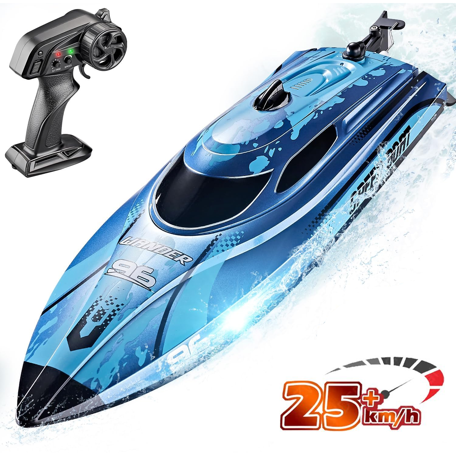 Радиоуправляемый катер Wander (30 см, LED, 25 км/ч) - HJ820-BLUE