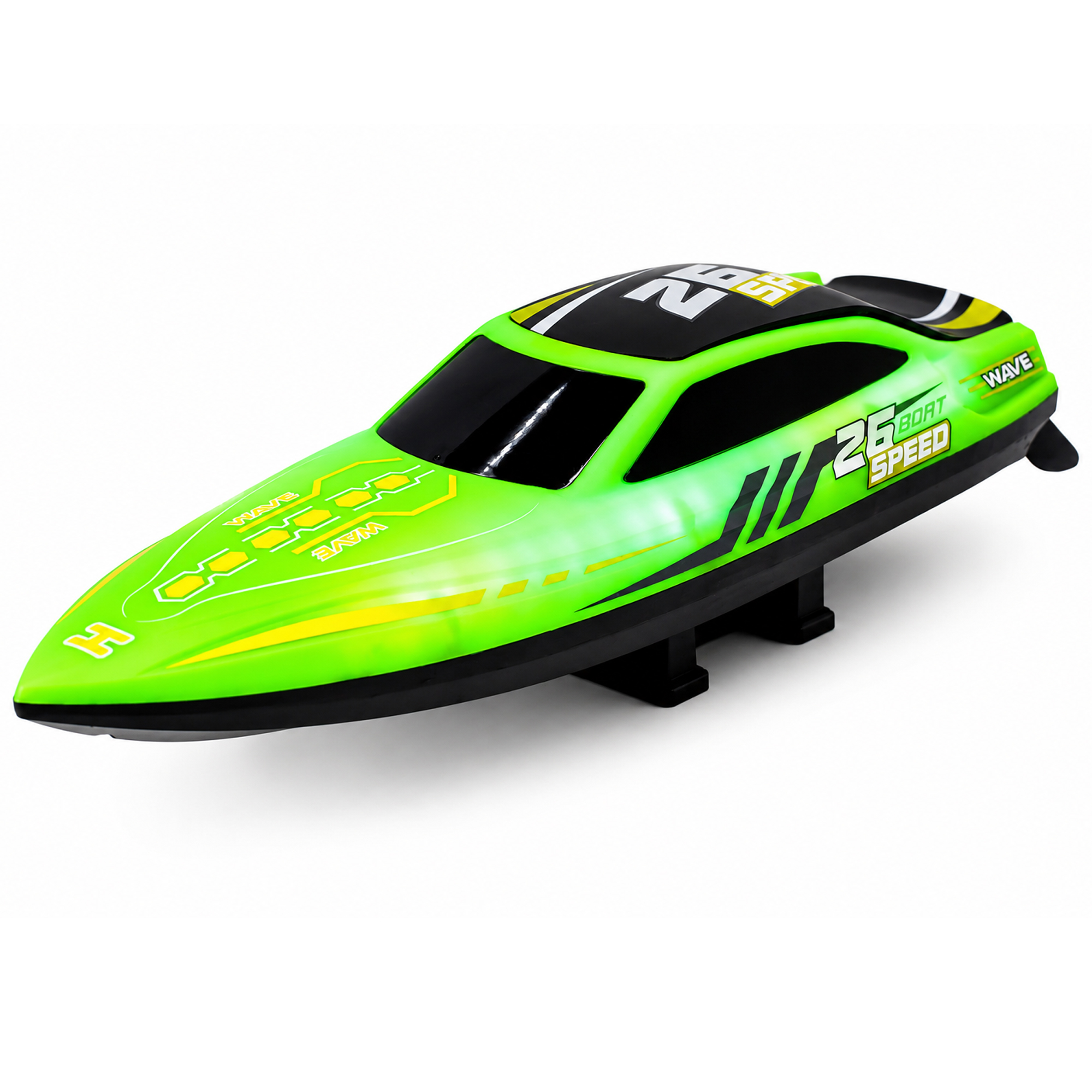Радиоуправляемый катер NeptuBlade (25 км/ч, 32 см, 30 мин, 7 видов подсветки) - HJ826B-GREEN