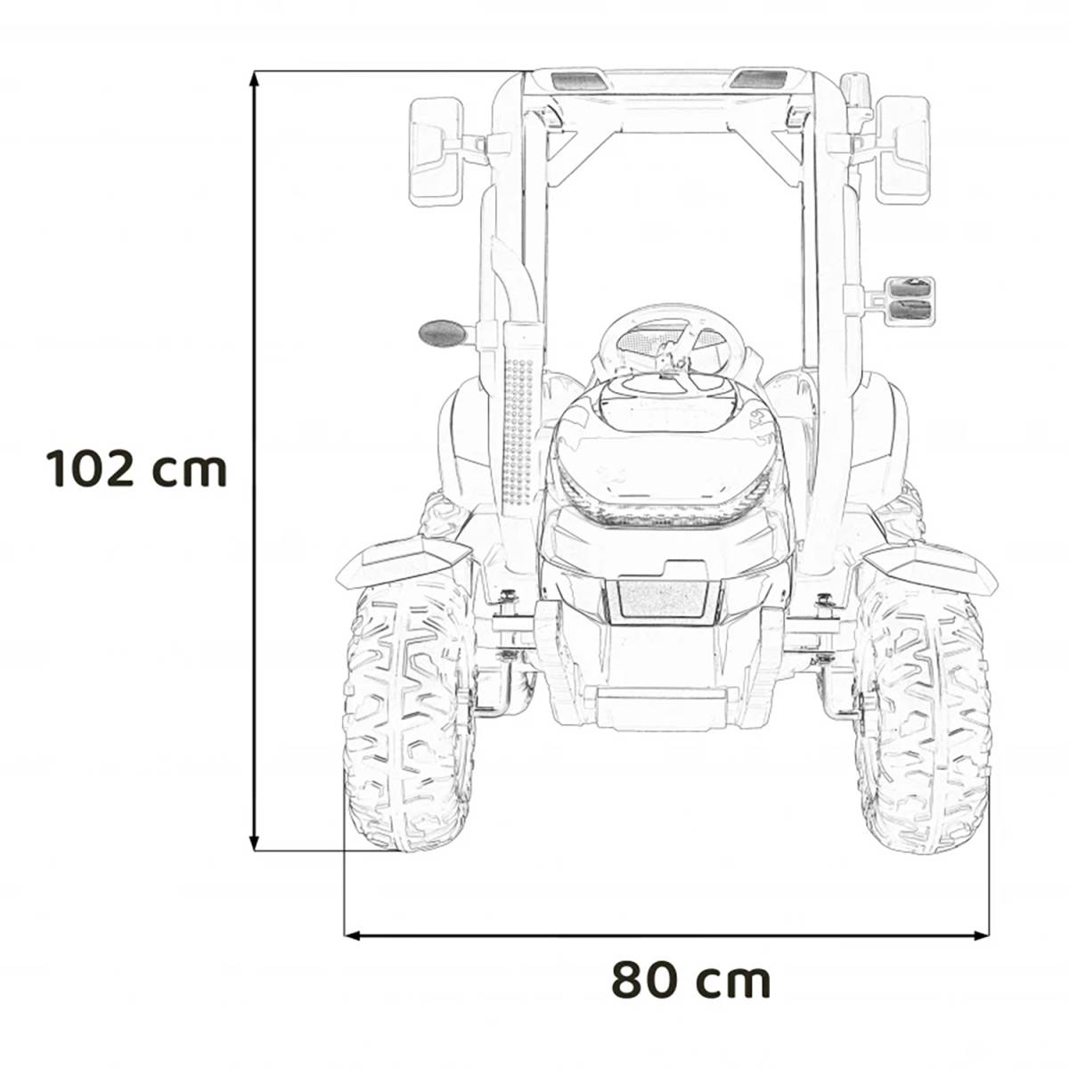 Детский электромобиль трактор с прицепом (синий, EVA, 4WD, пульт, 24V) - BLT-206C-4WD-24V-BLUE