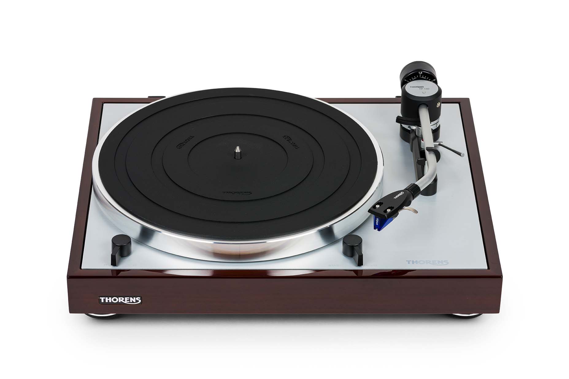 Thorens TD-403DD TP150 Ortofon 2M blue highgloss walnut виниловый проигрыватель
