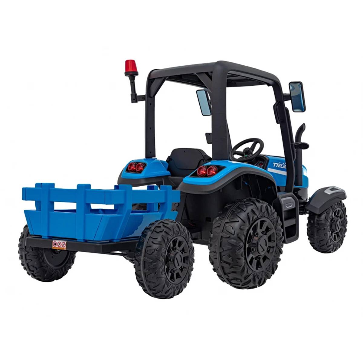 Детский электромобиль трактор с прицепом (синий, EVA, 4WD, пульт, 24V) - BLT-206C-4WD-24V-BLUE