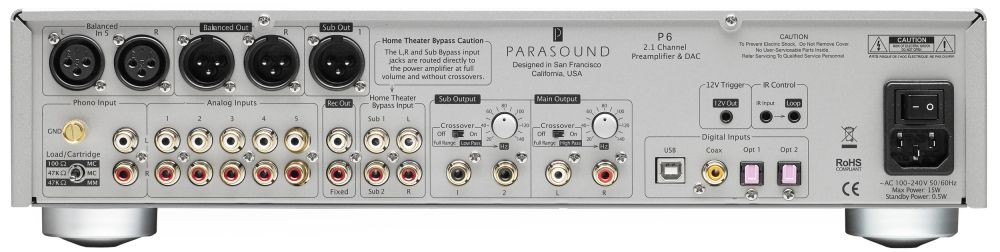 Parasound P6 Silver предварительный усилитель