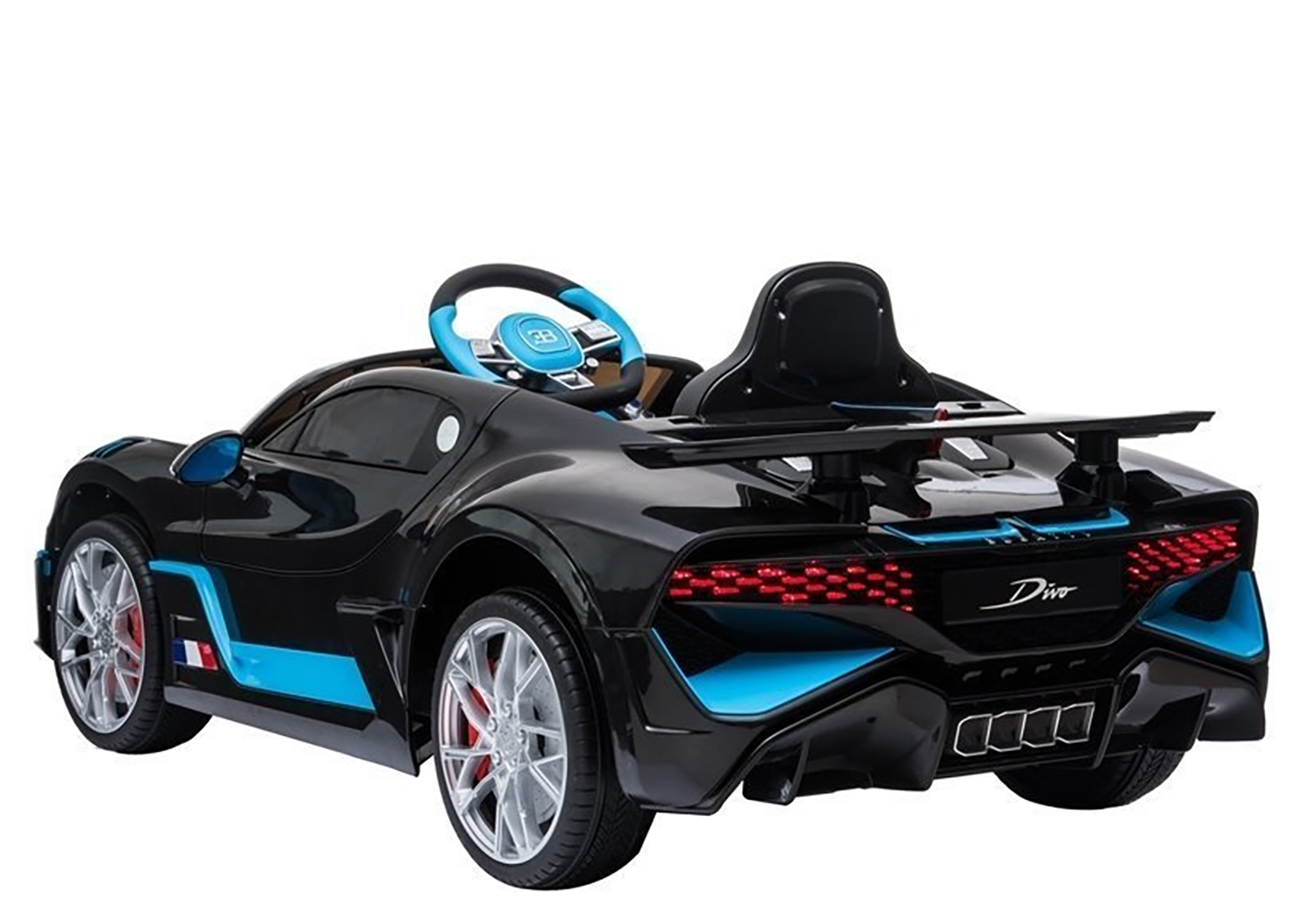Детский электромобиль Bugatti Divo (черный, 12V) - HL338