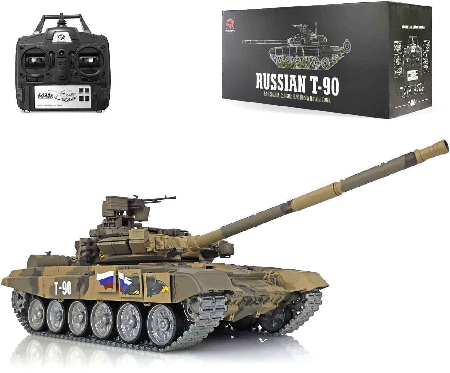 Радиоуправляемый танк Heng Long T-90 MS version V7.0 масштаб 1:16 RTR 2.4G - 3938-1UpgA V7.0