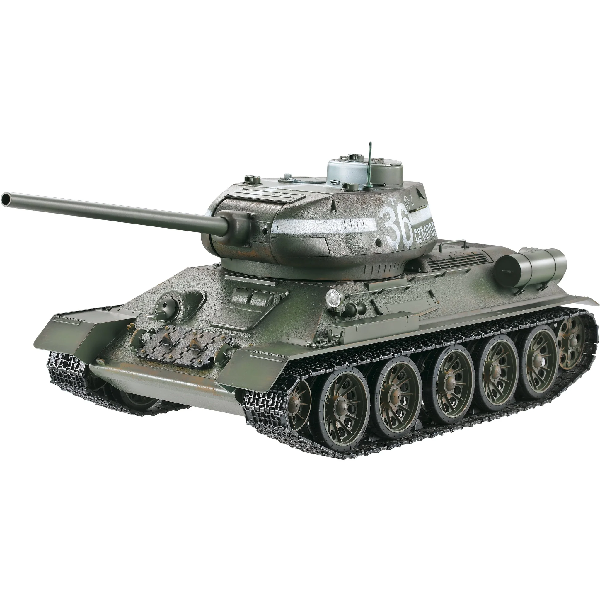 Радиоуправляемый танк Taigen Т-34/85 СССР 1:16 (зеленый, звук, дым V3) - AS3909-B-GREEN