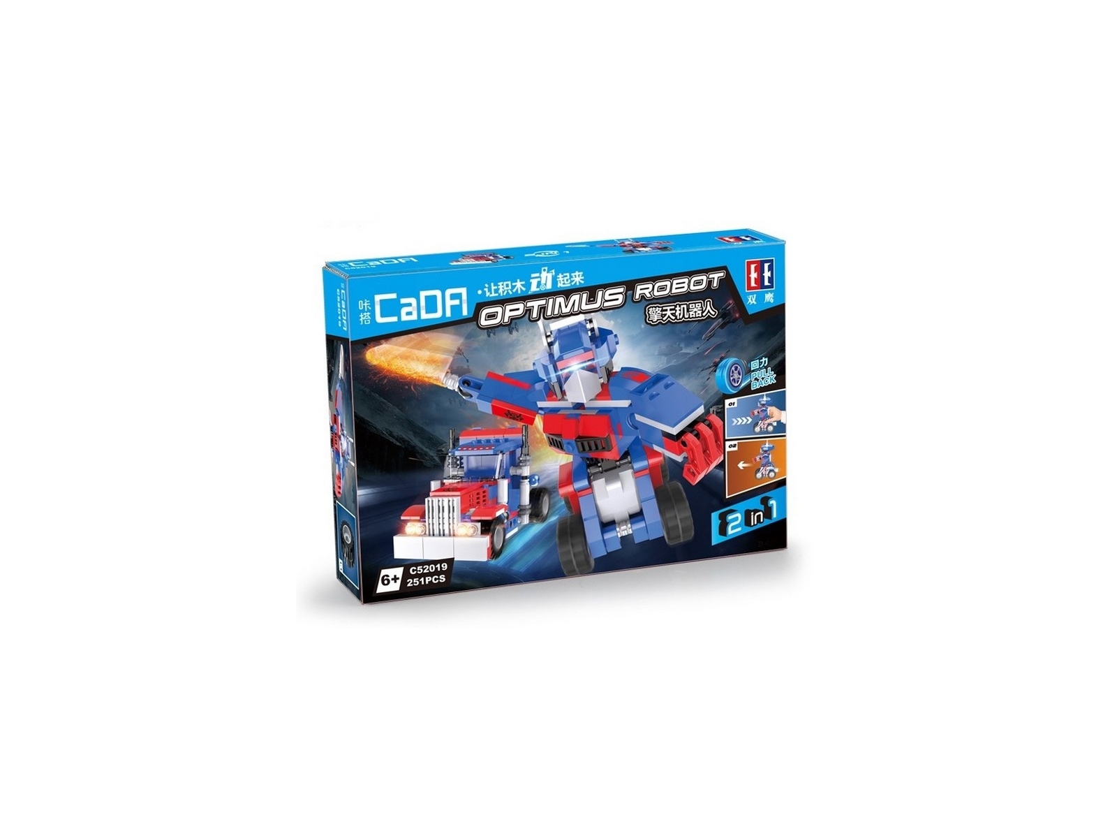 Конструктор CaDA Робот трасформер OPTIMUS, 251 деталь - C52019W