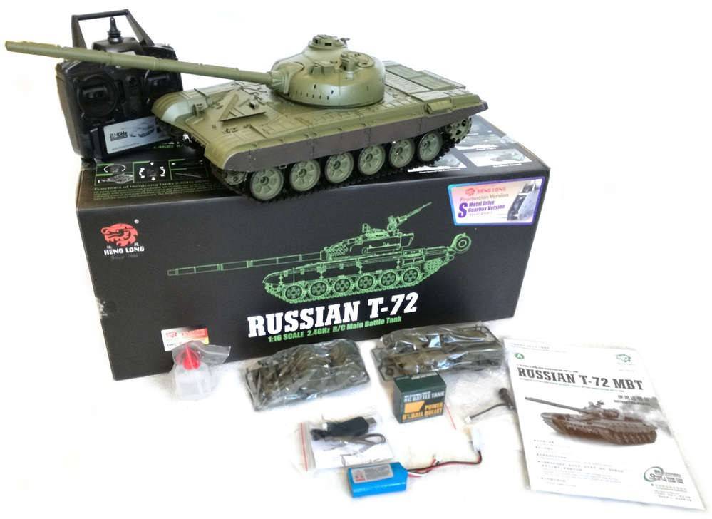 Радиоуправляемый танк Heng Long Т-72 Pro V7.0 масштаб 1:16 RTR 2.4GHz - 3939-1Pro V7.0