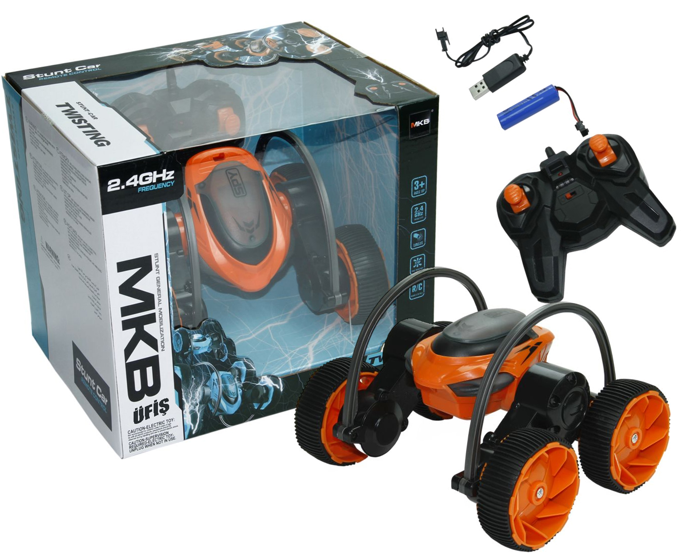 Радиоуправляемая оранжевая машина перевертыш Mekbao Трюкач 2.4G - 5588-625-ORANGE