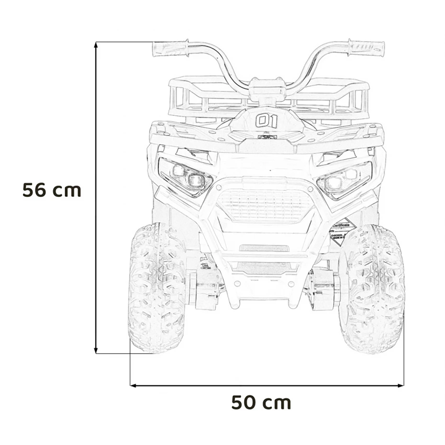 Детский электромобиль квадроцикл X-Robust (белый, 24V, 4WD, пульт, EVA) - XMX651-24V-4WD-WHITE