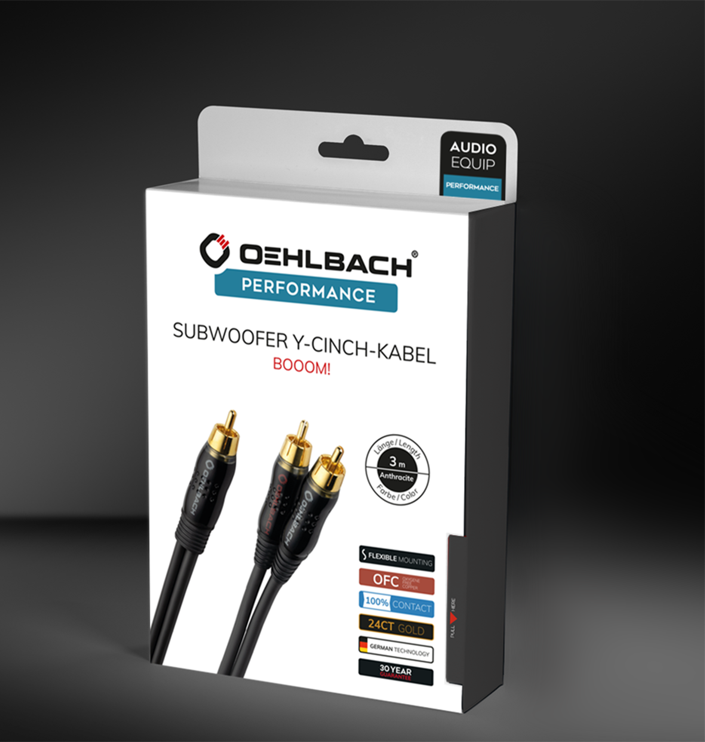 Oehlbach PERFORMANCE BOOOM! Y-Adapter cable 5m anthracite Сабвуферный кабель D1C23705