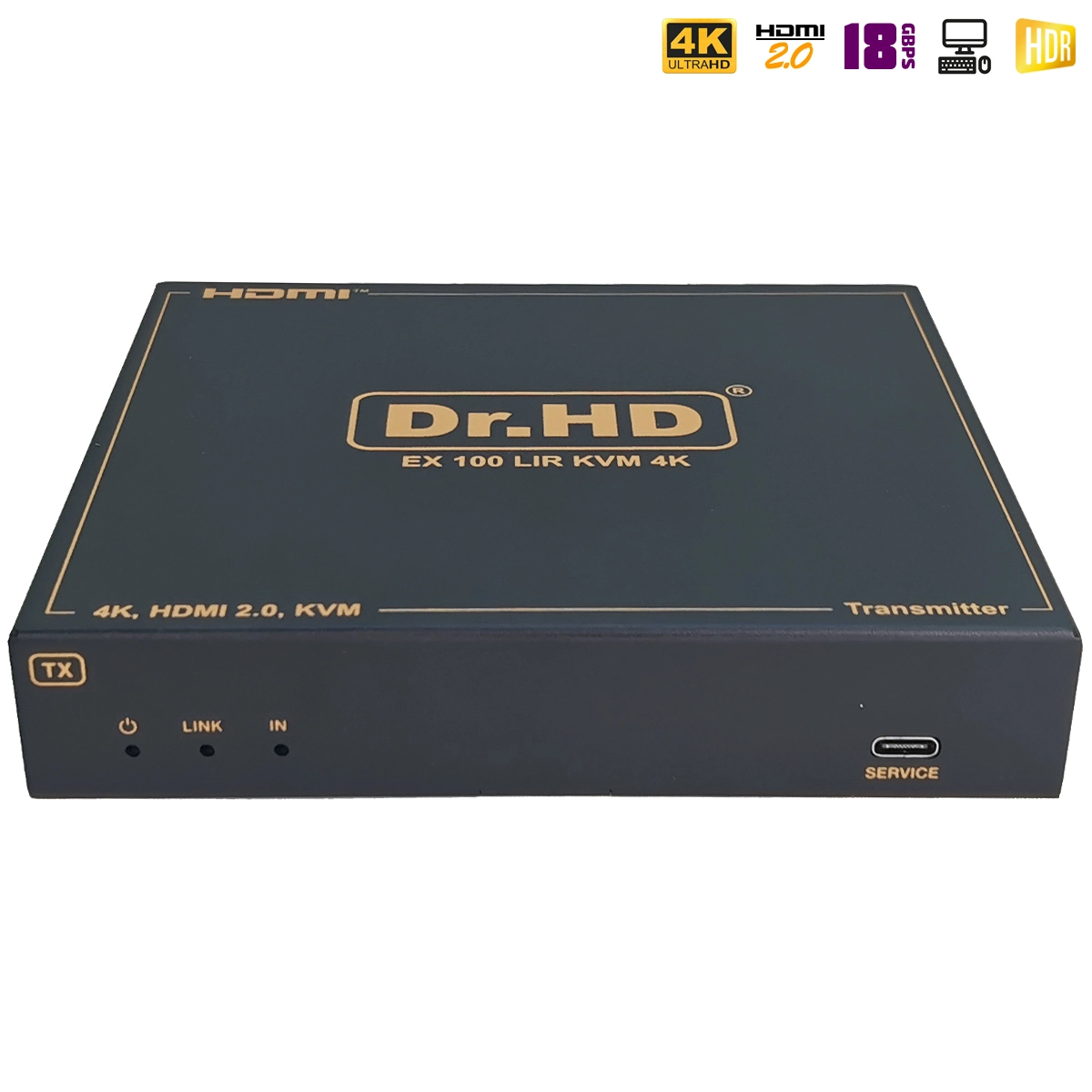 HDMI удлинитель по витой паре и IP / Dr.HD EX 100 LIR KVM 4K