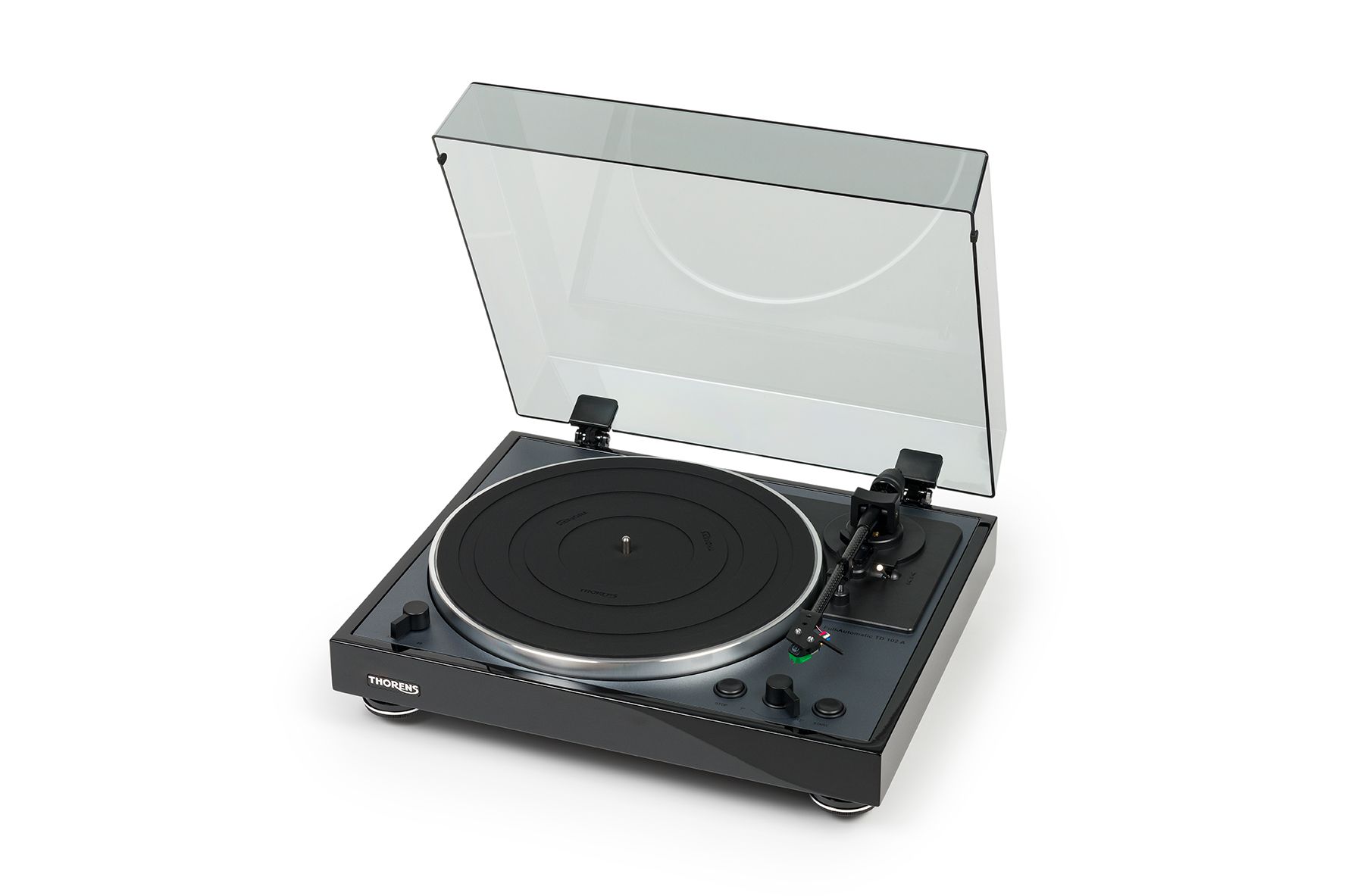 Thorens TD-102A AT-VM95E piano black виниловый проигрыватель