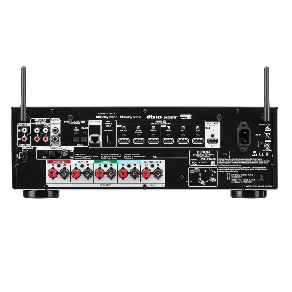 Канальный AV-усилитель Denon AVR-S670H Black