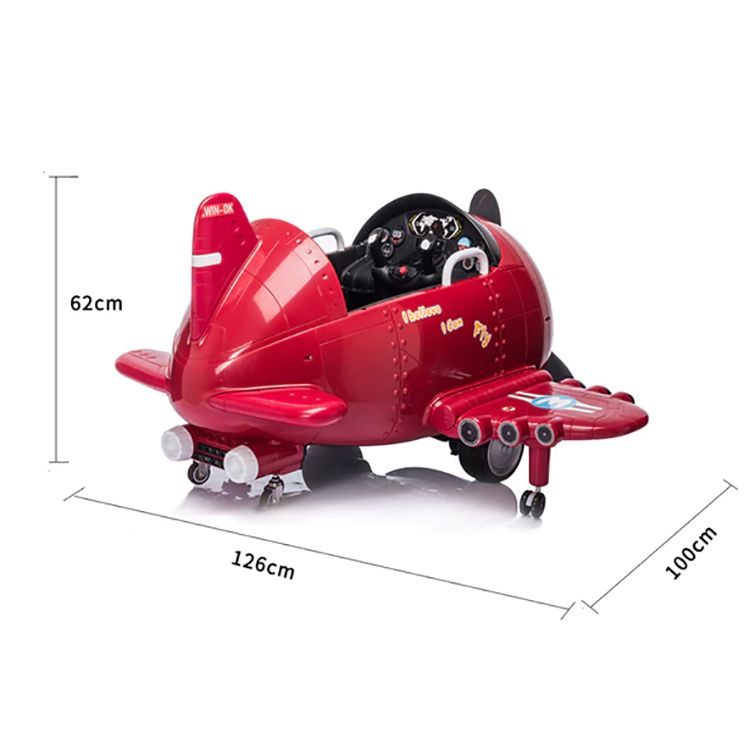 Детский электромобиль - самолет 12V - JJ20201-RED