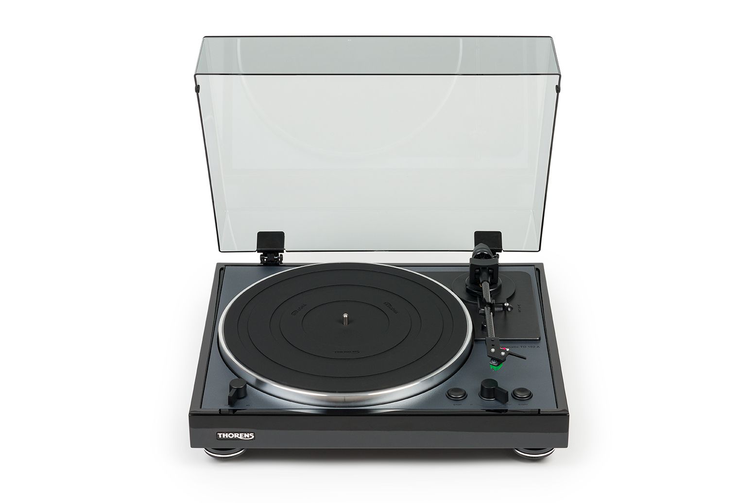 Thorens TD-102A AT-VM95E piano black виниловый проигрыватель