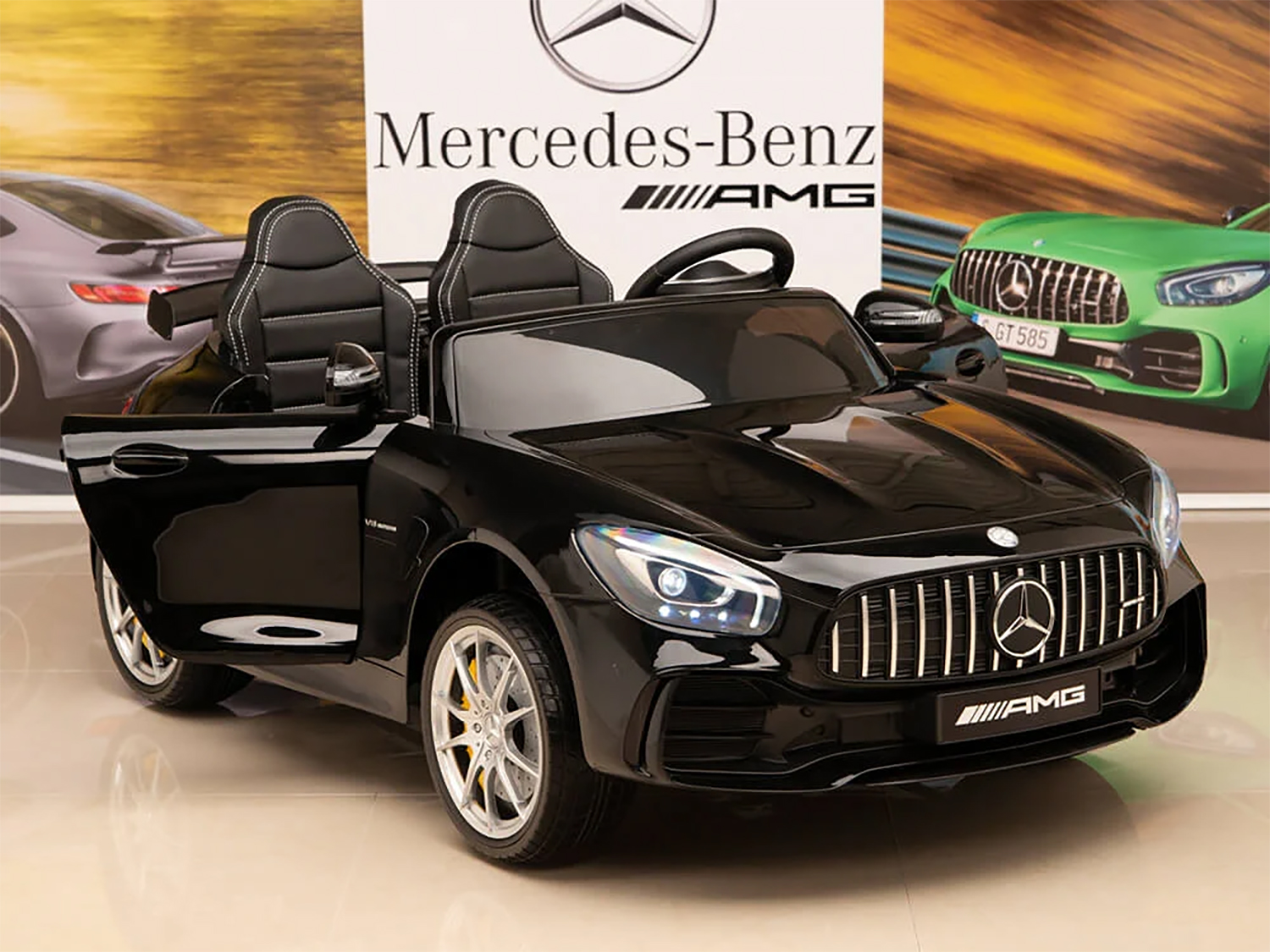 Электромобиль Mercedes-Benz GT R (черный, 4WD, 12V) - HL289-BLACK