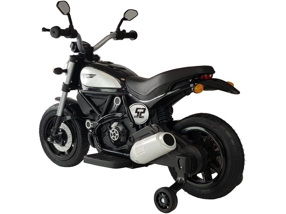 Детский мотоцикл Qike Чоппер белый - QK-307-BLACK
