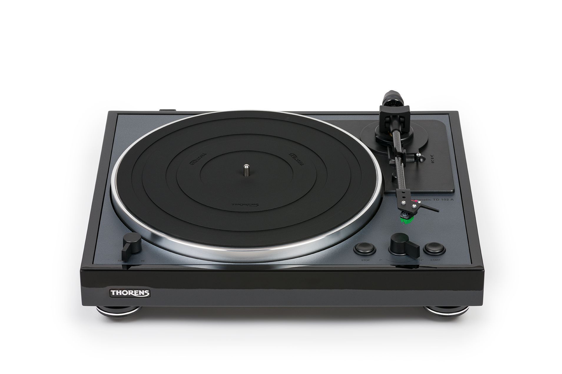 Thorens TD-102A AT-VM95E piano black виниловый проигрыватель
